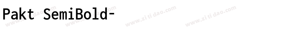 Pakt SemiBold字体转换